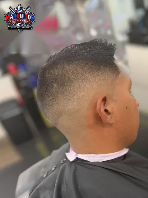 High skin fade, side view